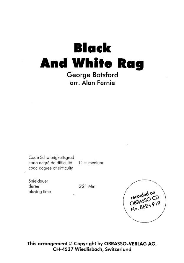 Black and White Rag - klik hier