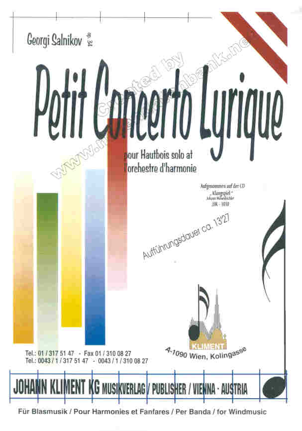 Petit Concerto Lyrique - klik voor groter beeld