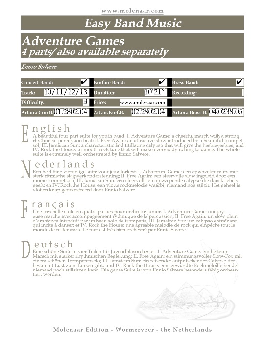 Adventure Game (Part I from 'Adventure Games') - klik hier