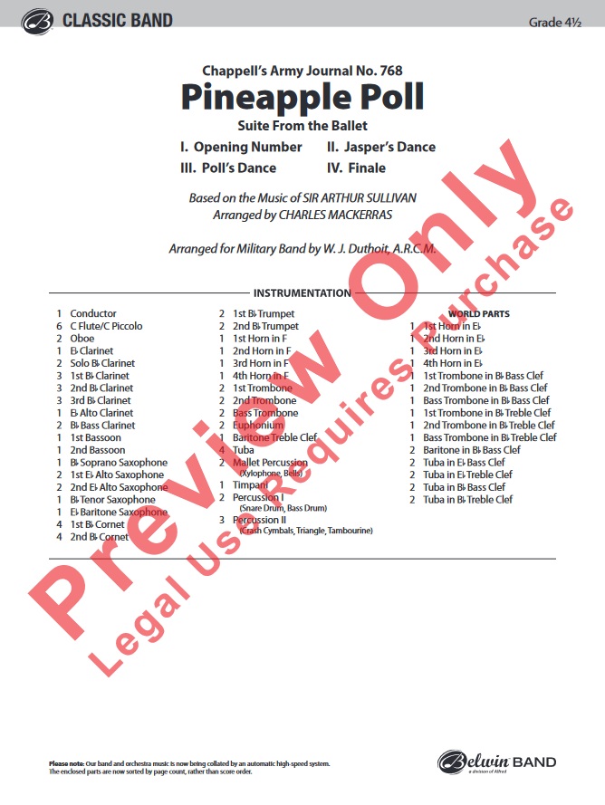 Pineapple Poll (Suite from the Ballet) - klik hier