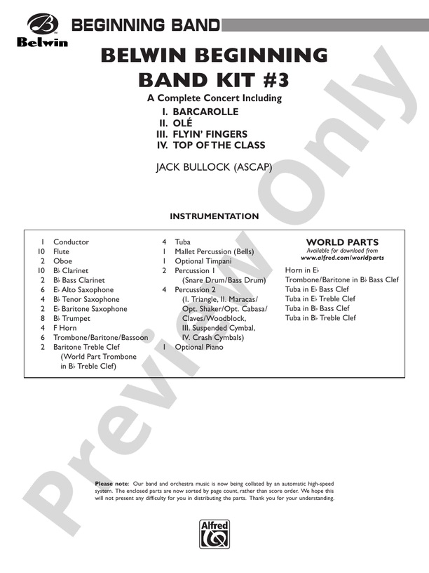 Belwin Beginning Band Kit #3 - klik hier