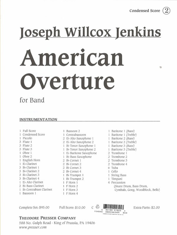 American Overture for Band - klik hier