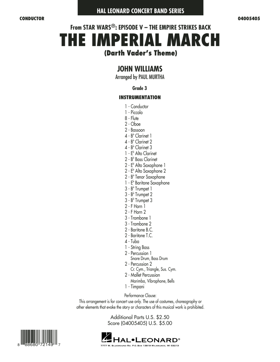 Imperial March, The (Darth Vader's Theme) - klik hier
