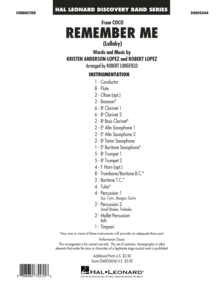 Remember Me (from 'Coco') - klik hier