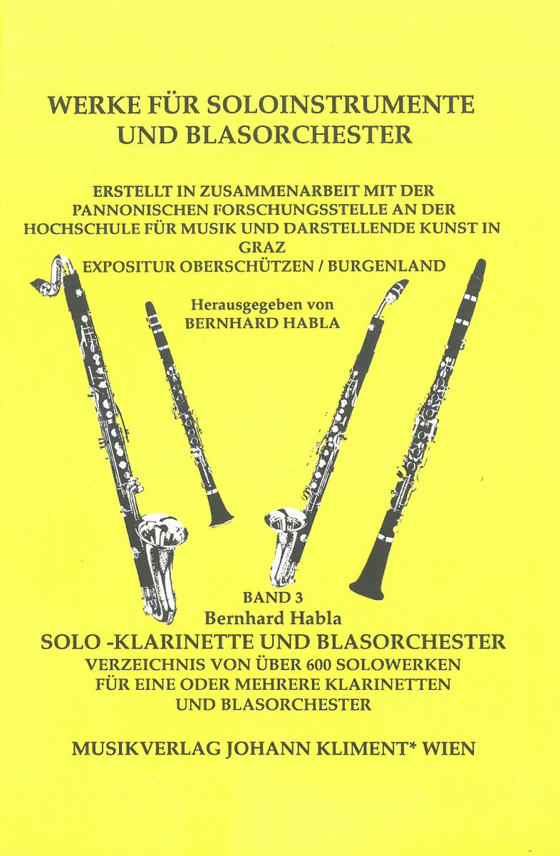 Werke für Soloinstrumente und Blasorchester #3: Solo Klarinette und Blasorchester - klik voor groter beeld