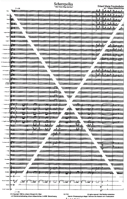 Scherzpolka - Muzieknotatie-voorbeeld