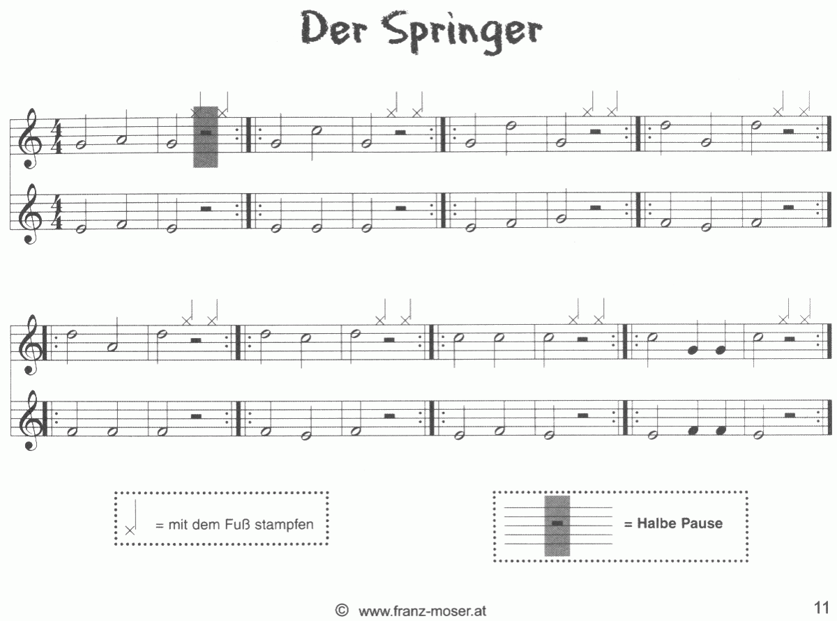 Flötissimo - Blockflötenschule, Liederbuch, Spielstücke für Blockflöte - Muzieknotatie-voorbeeld