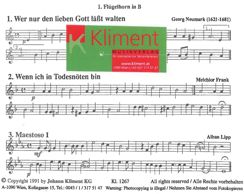 32 Trauerlieder für Bläserquartett - Muzieknotatie-voorbeeld